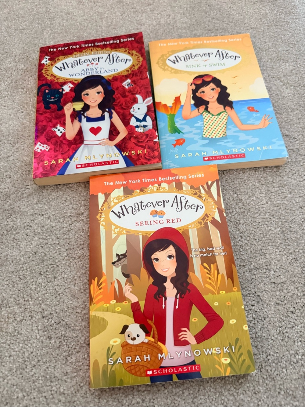Scholastic Whatever After Kids Book Bundle - Red, Yellow, Blue Covers